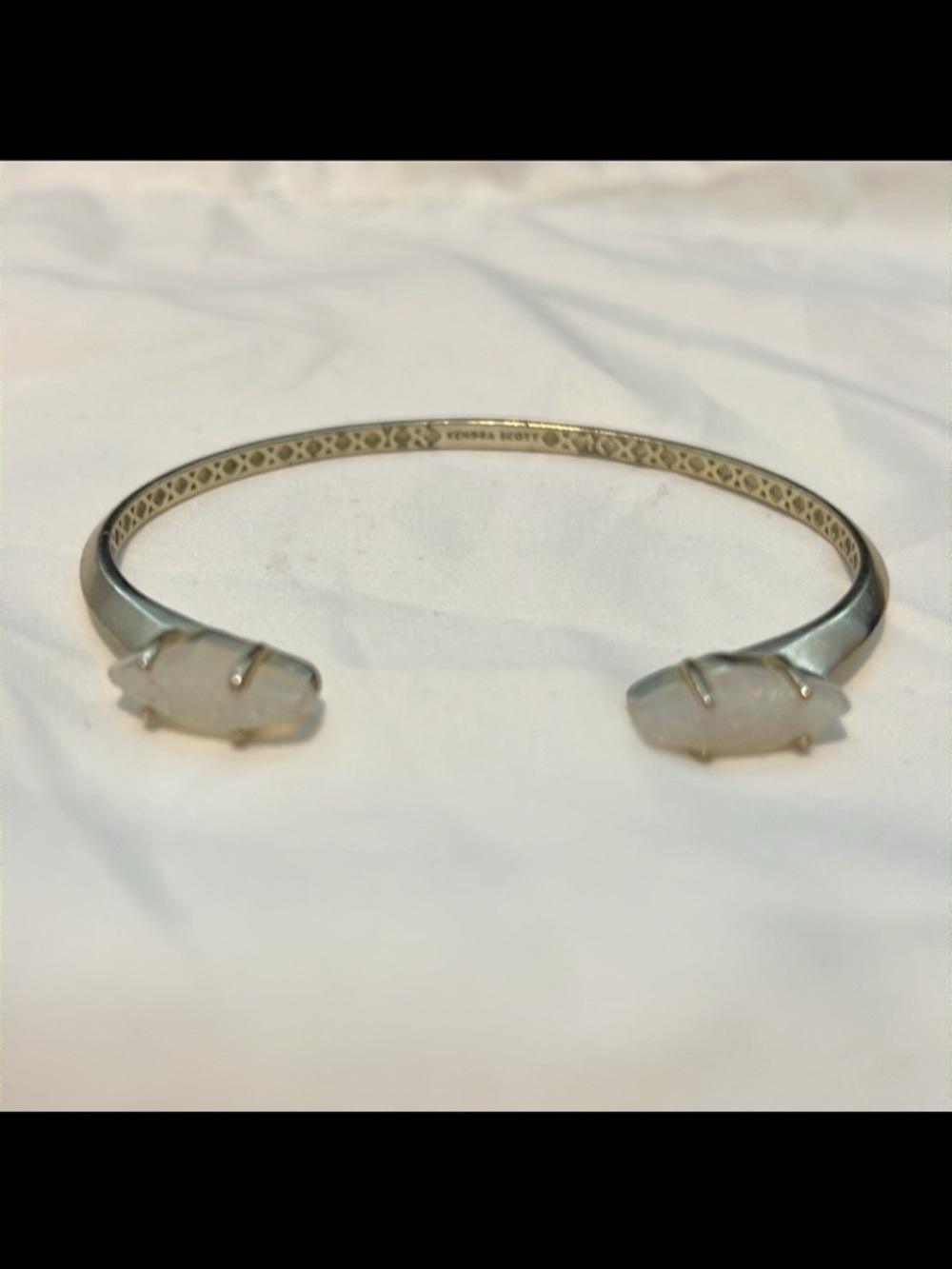 Kendra Scott Gold Bianca in Iridescent Drusty Cuff Bracelet